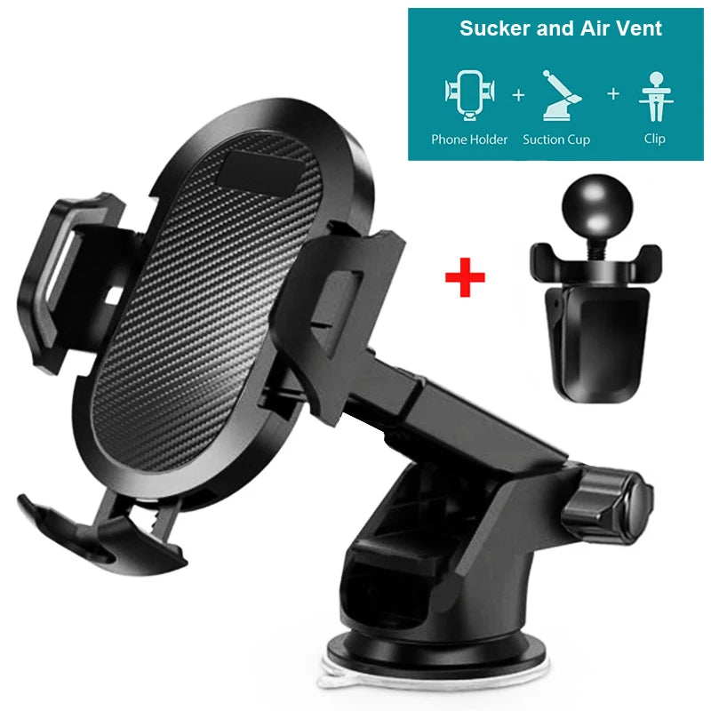 Long Arm Suction Cup Car Phone Holder