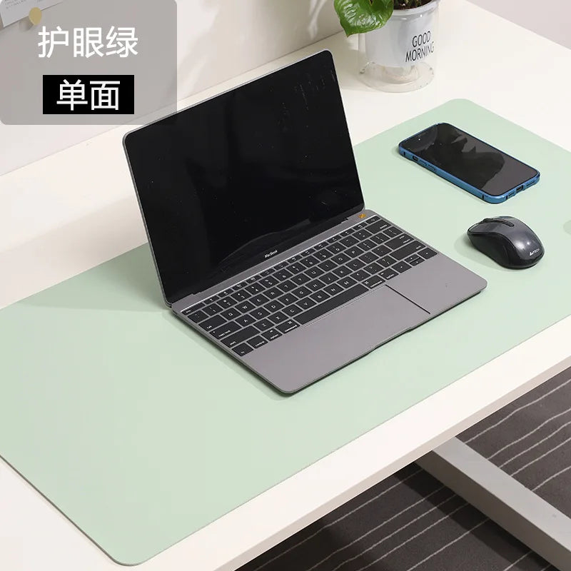 Large White PU Leather Gaming Mousepad