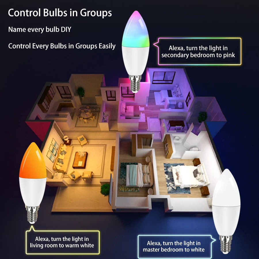 Wi-Fi Smart E14 Candle Bulb