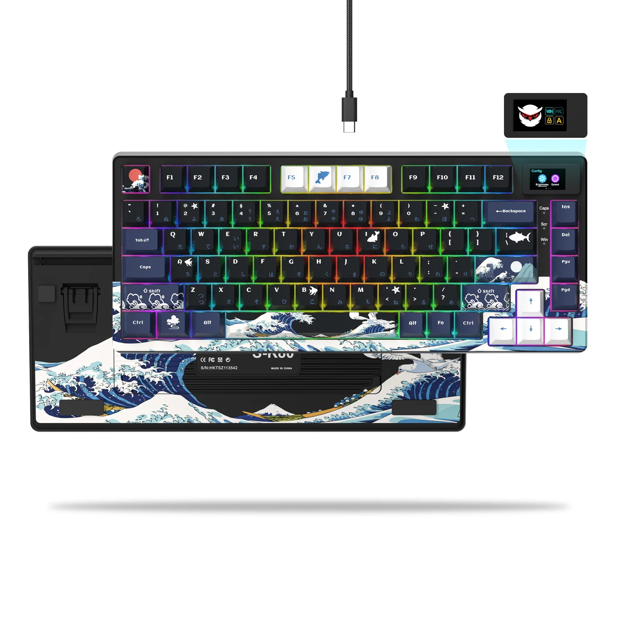 RGB Hot-Swappable Keyboard with OLED