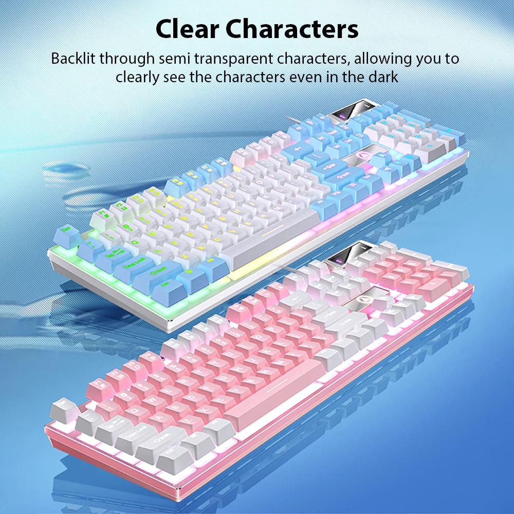 104-Key Mixed Color Keyboard