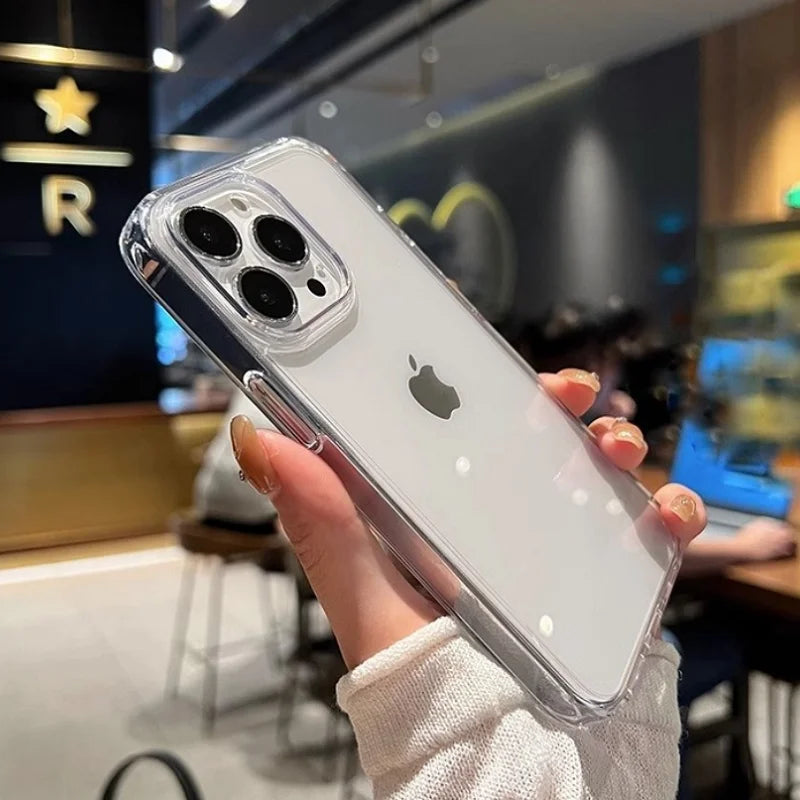 Luxury Transparent Soft Acrylic Phone Case For iPhone 16