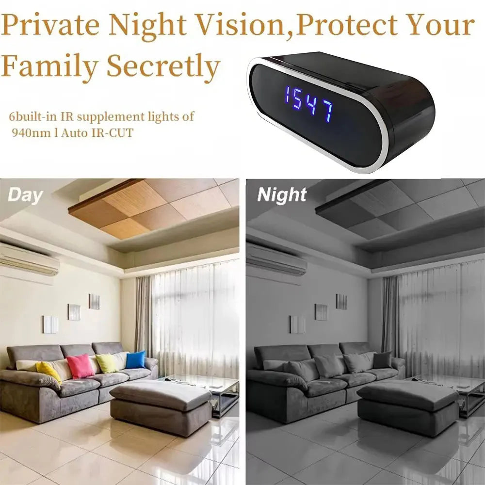 Night Vision Clock DVR Camera