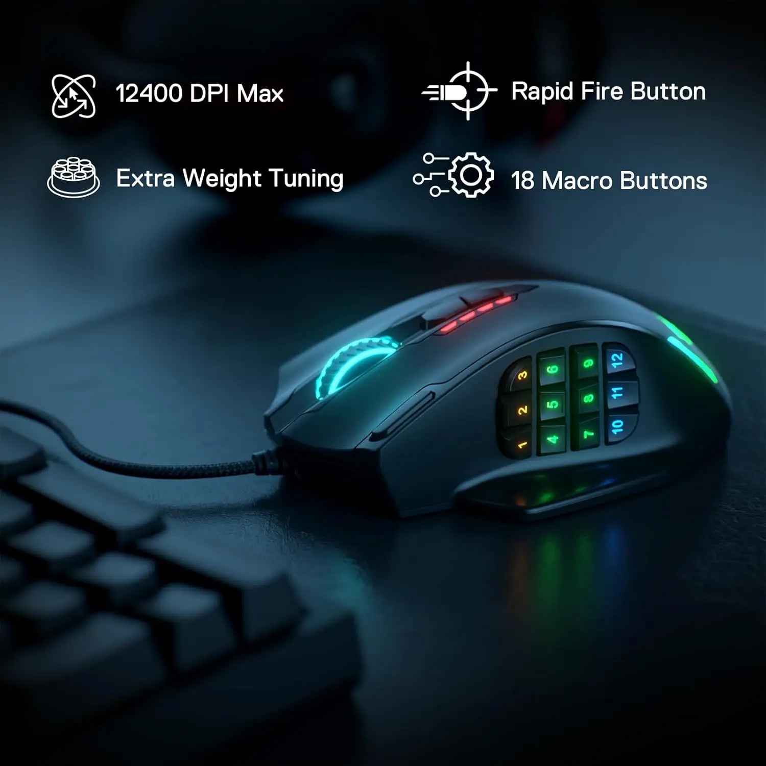 Programmable 12400 DPI Wired Mouse