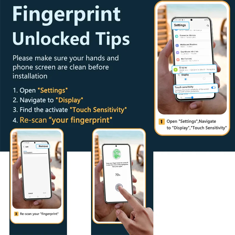 2-in-1 Fingerprint & Camera Screen Protector