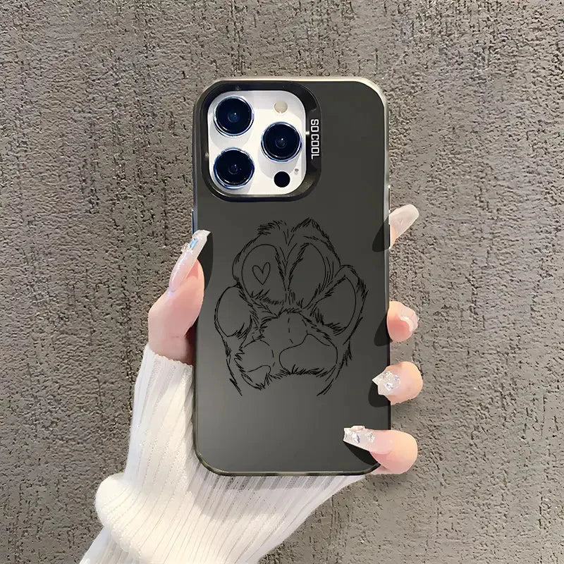 Cute Dog Paw Print Phone Case for Samsung Galaxy S25
