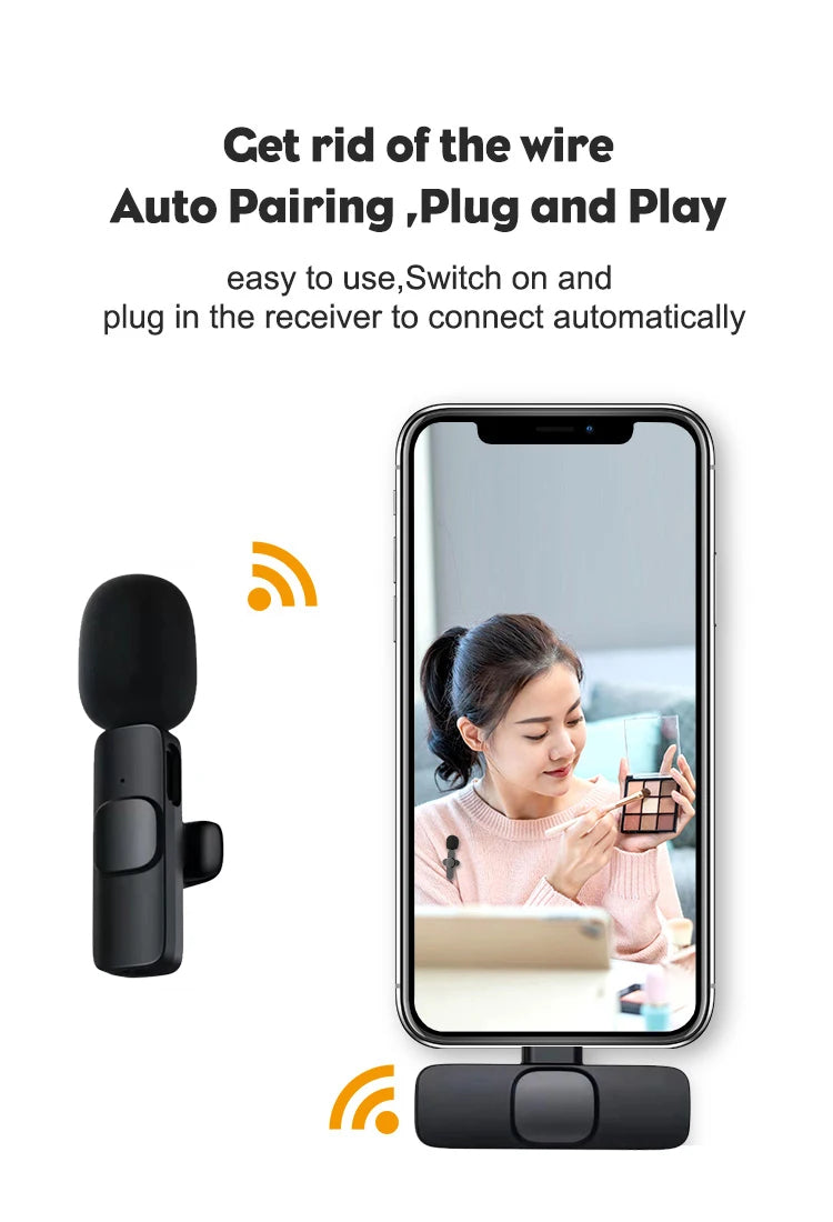 2-in-1 Portable Mini Wireless Lavalier Mic
