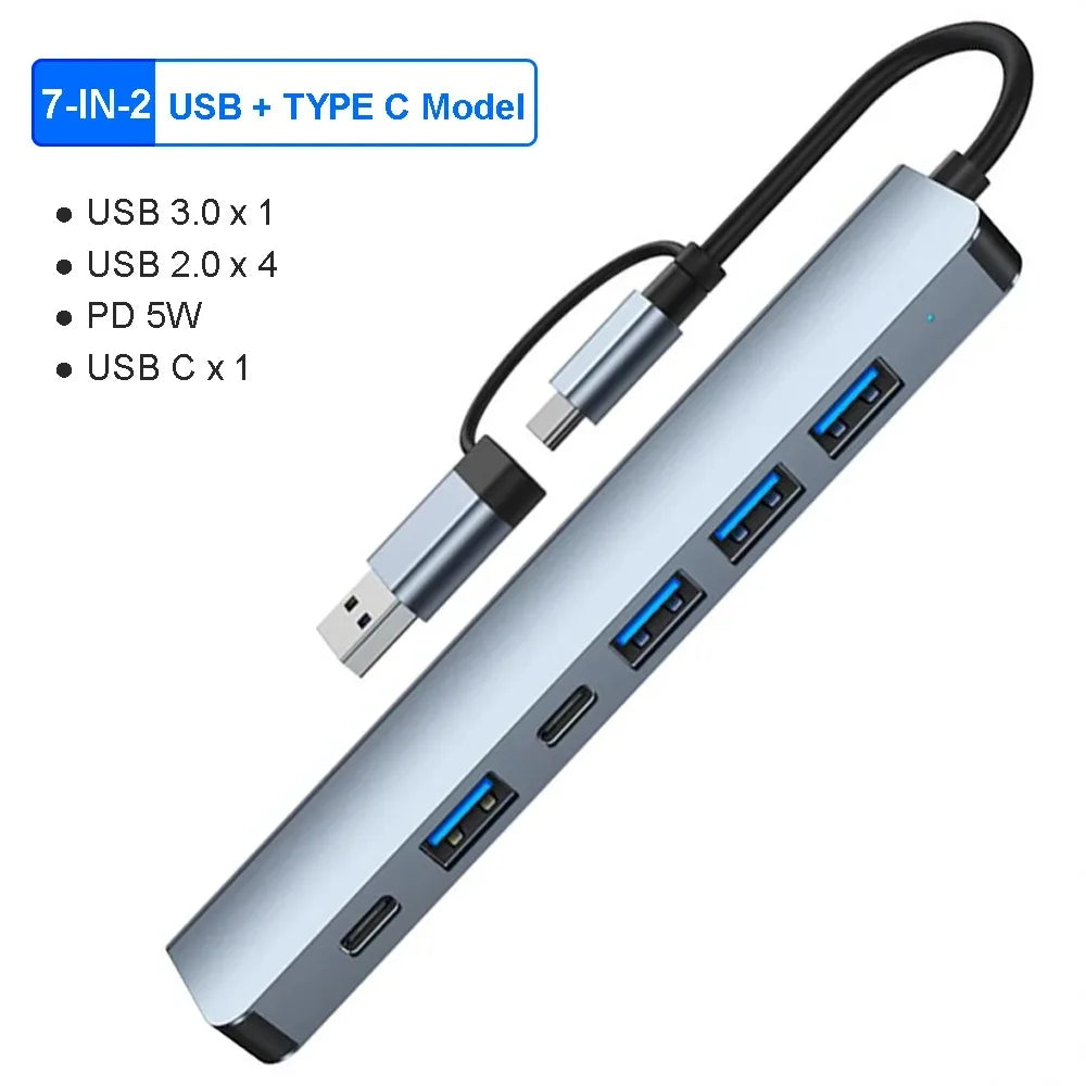 8-in-2 USB-C Docking Station Hub