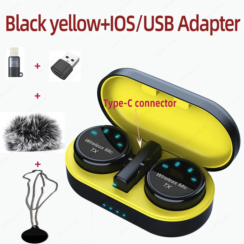 Magnetic Wireless Lavalier Noise-Canceling Microphone