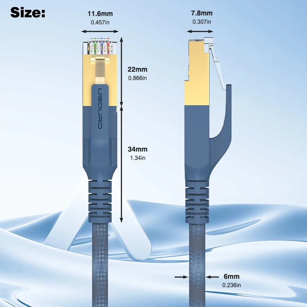 40Gbps Gradient-Colored Cat8 Network Cable