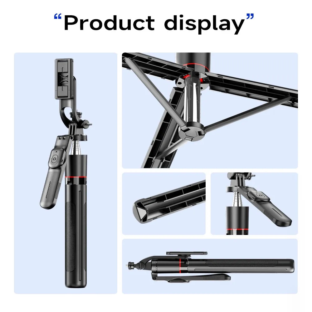 1708mm Selfie Stick Tripod with Light