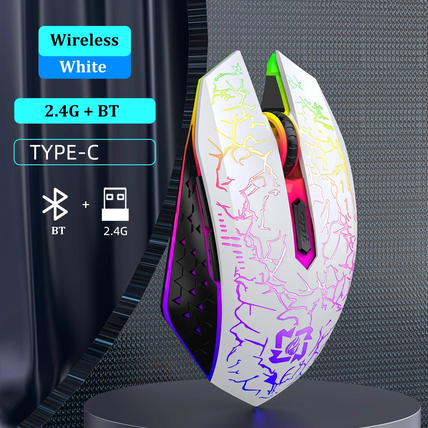 Bluetooth 5.2 RGB Wireless Mouse