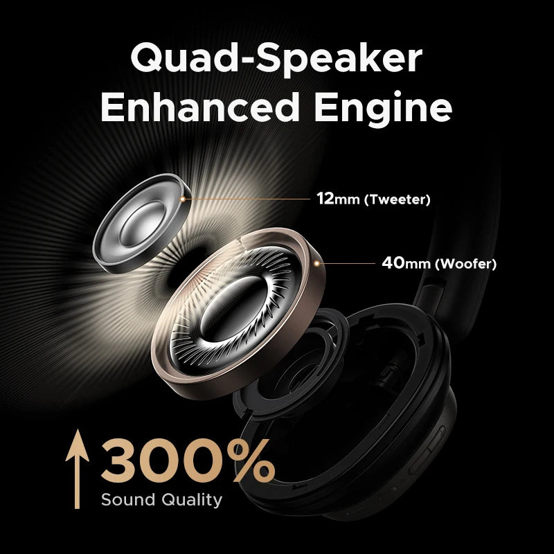 120-Hour Hi-Res Wireless Headphones 48dB