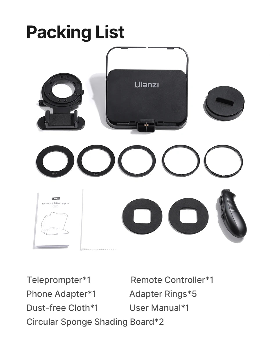 RT02 Portable Smartphone Video Streaming Prompter