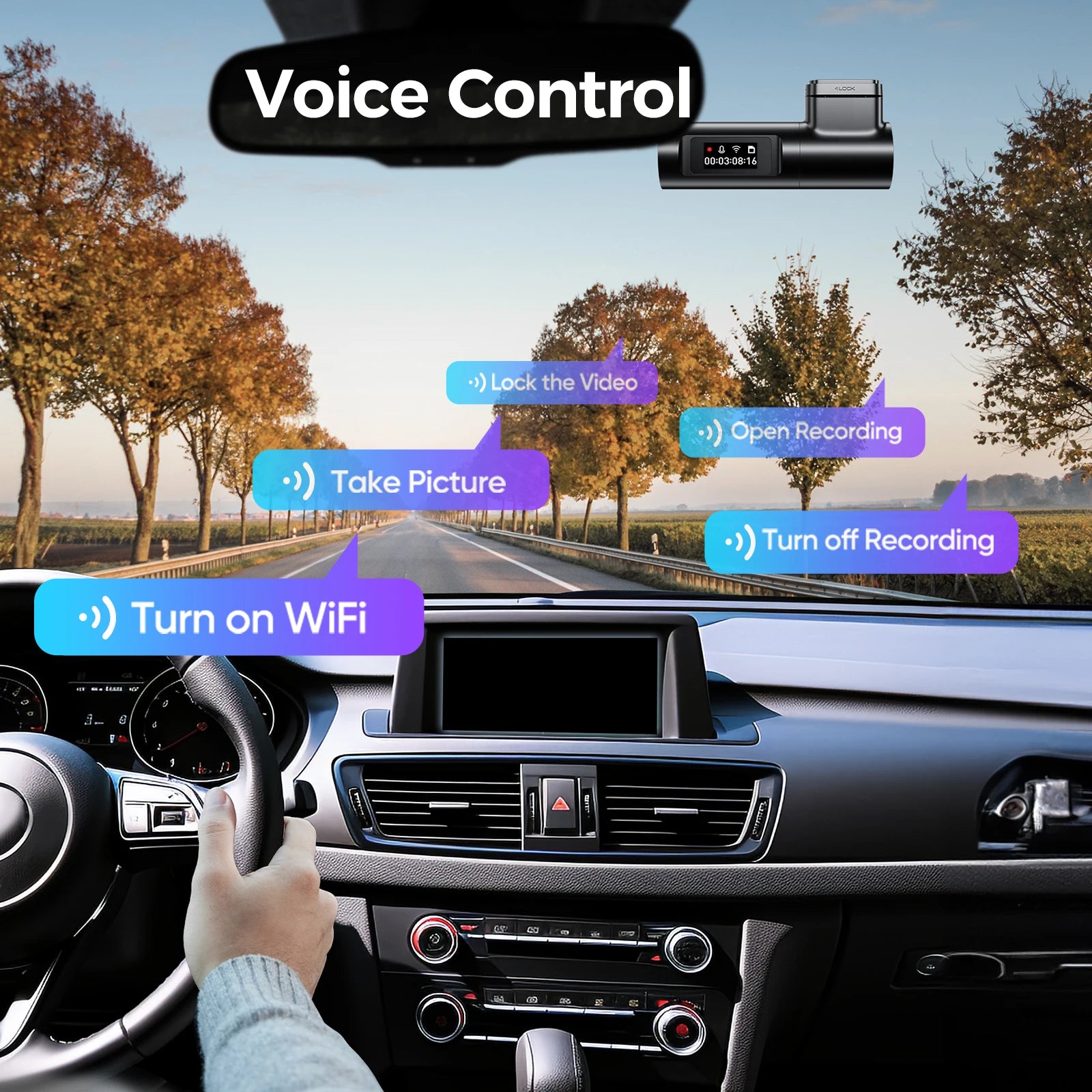 D500 4K Ultra HD Dash Cam with 5GHz WiFi & GPS