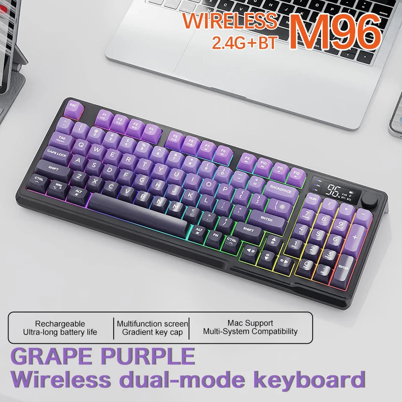 Ergonomic Dual-Mode Keyboard with Screen