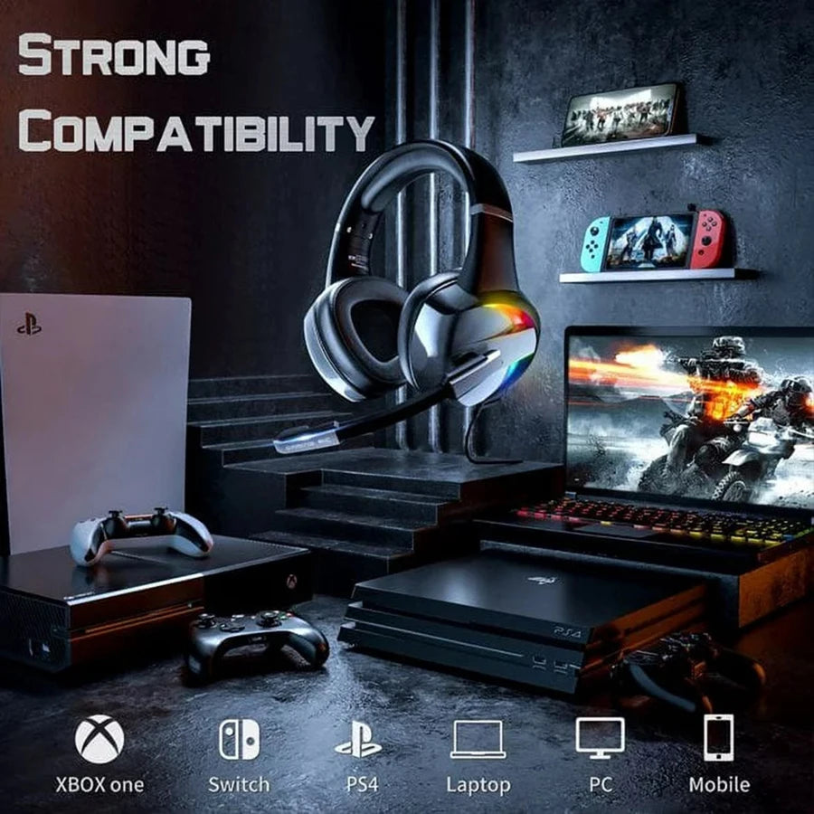 RGB Noise-Canceling Gaming Headset