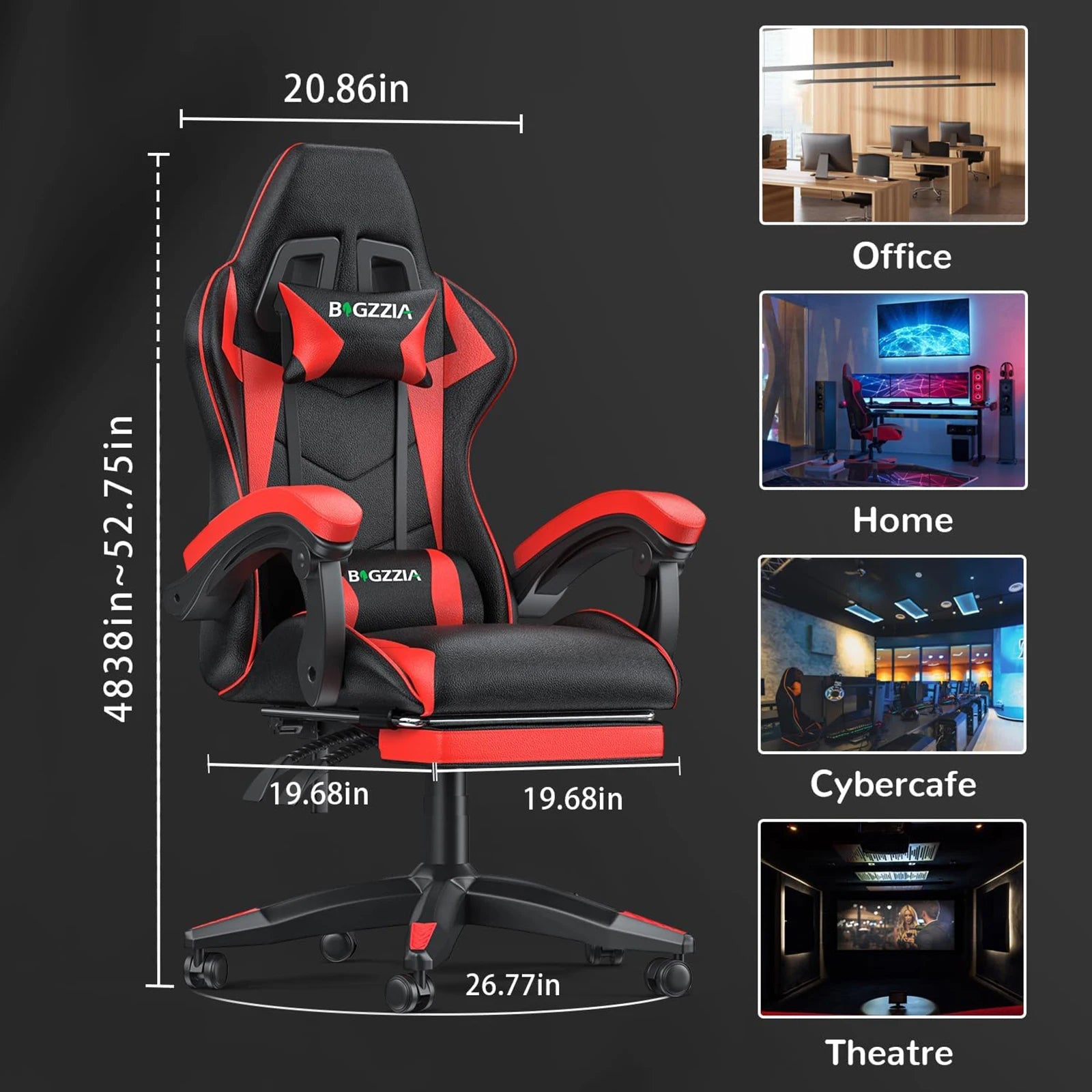 Ergonomic Gaming Chair with Lumbar Support