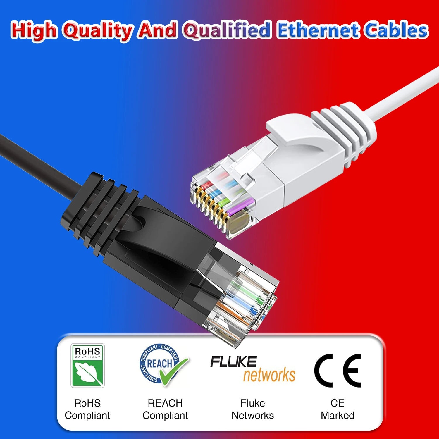 10Gbps Slim Cat6A Network Patch Cable
