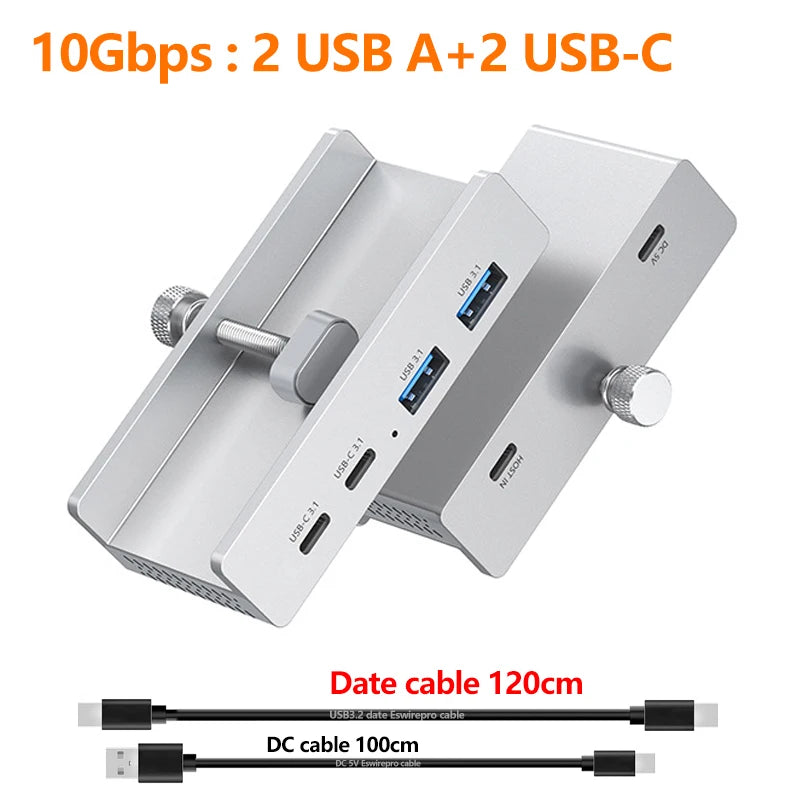 10Gbps USB 3.2 Clamp Hub Dock