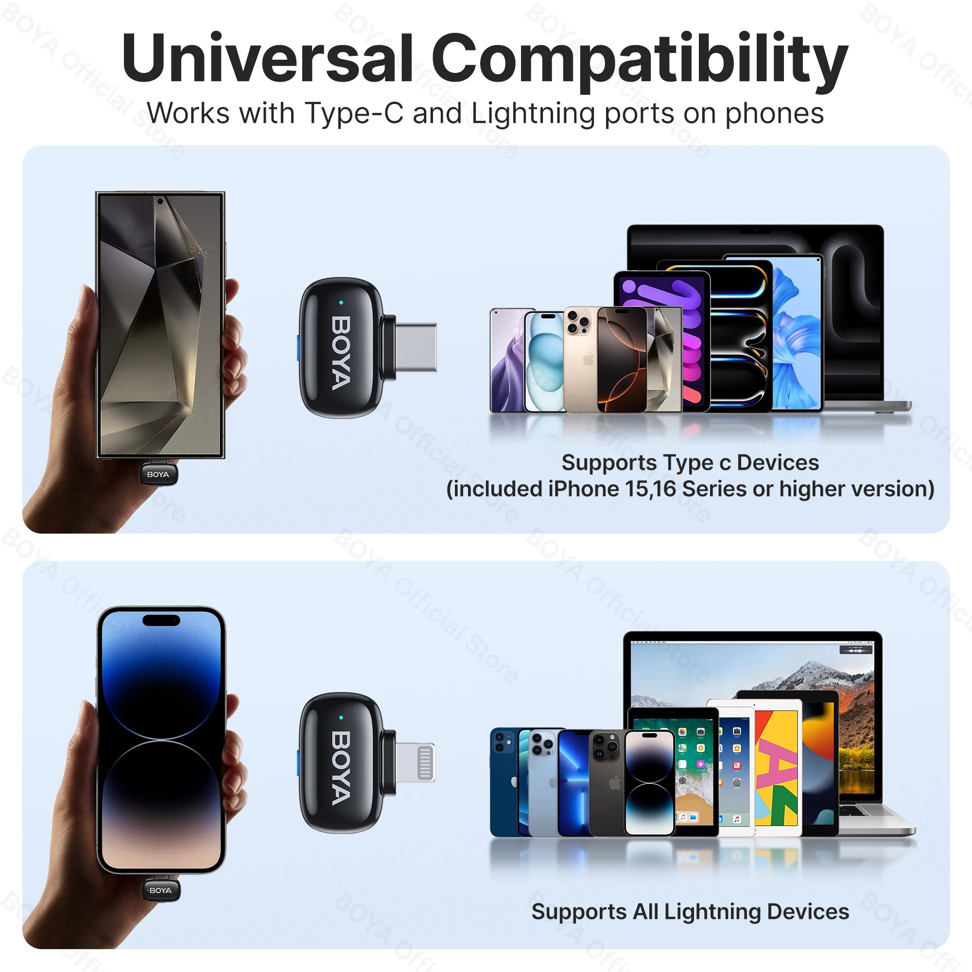 Mini Wireless Lavalier Mic for iPhone