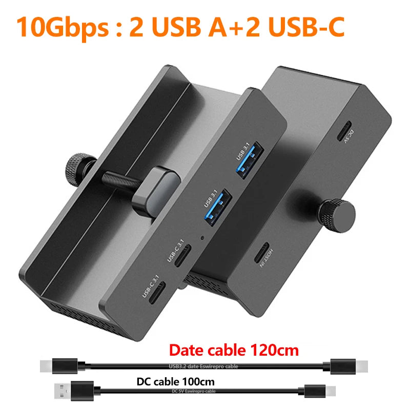 10Gbps USB 3.2 Clamp Hub Dock
