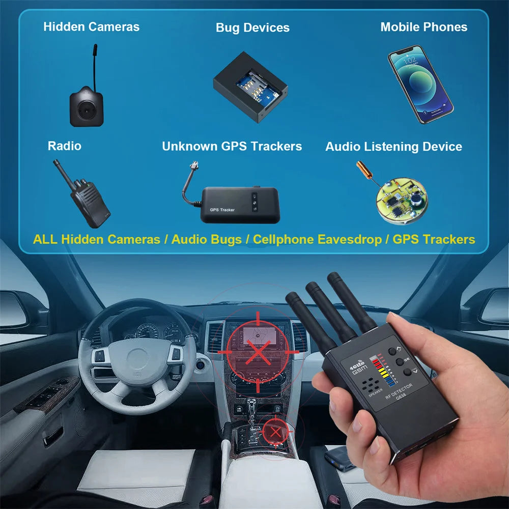 G638 Anti Spy Wireless RF Signal Detector