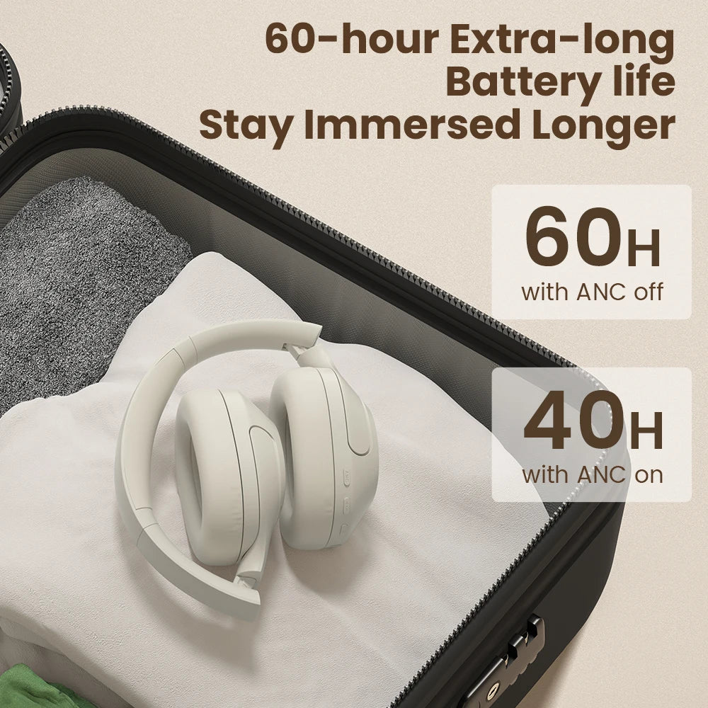 60-Hour ANC Wireless Headphones