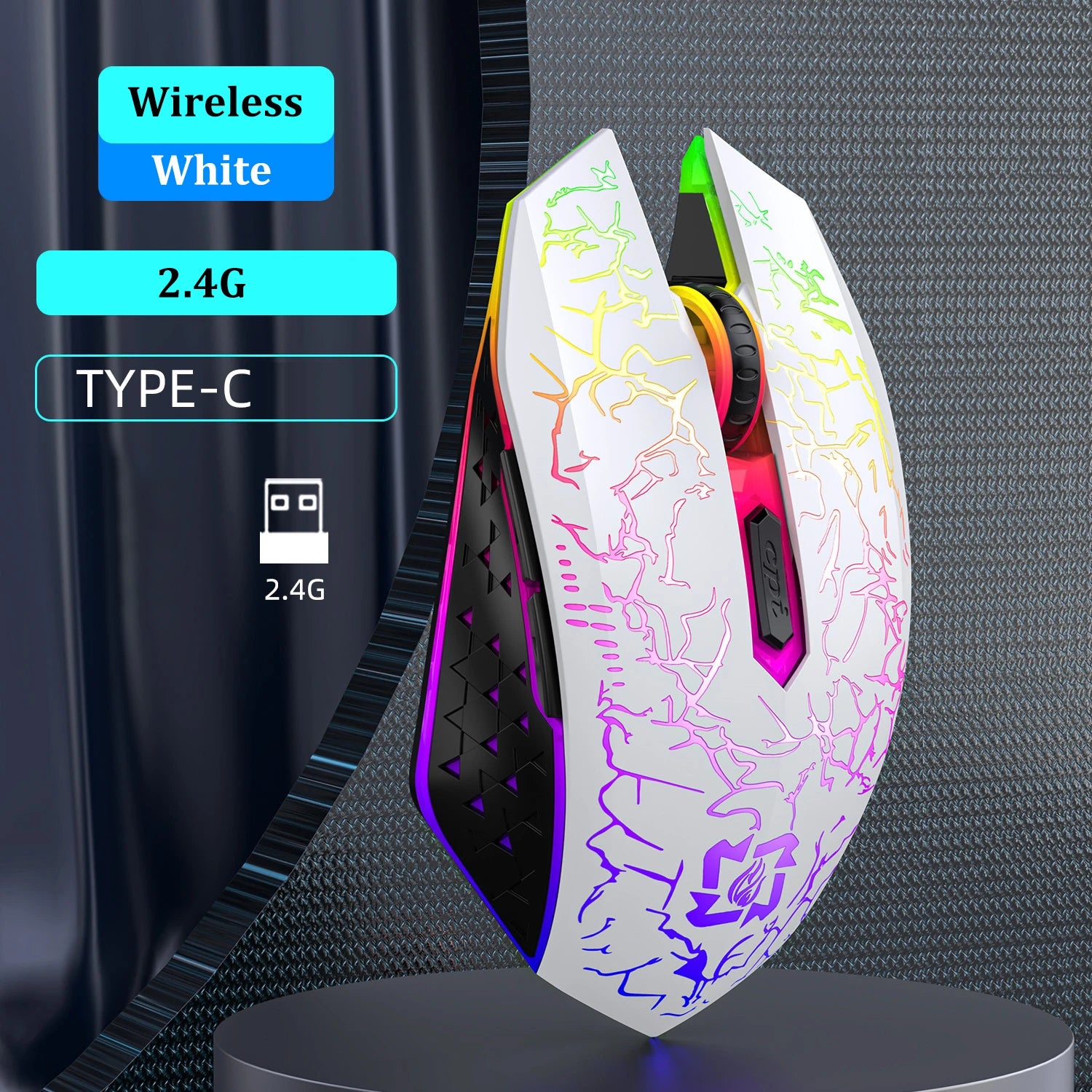 Bluetooth 5.2 RGB Wireless Mouse