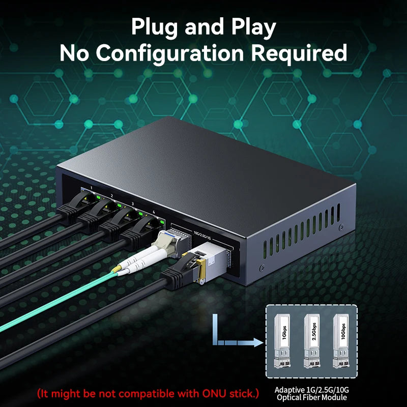4-Port 2.5Gb Fanless Network Switch