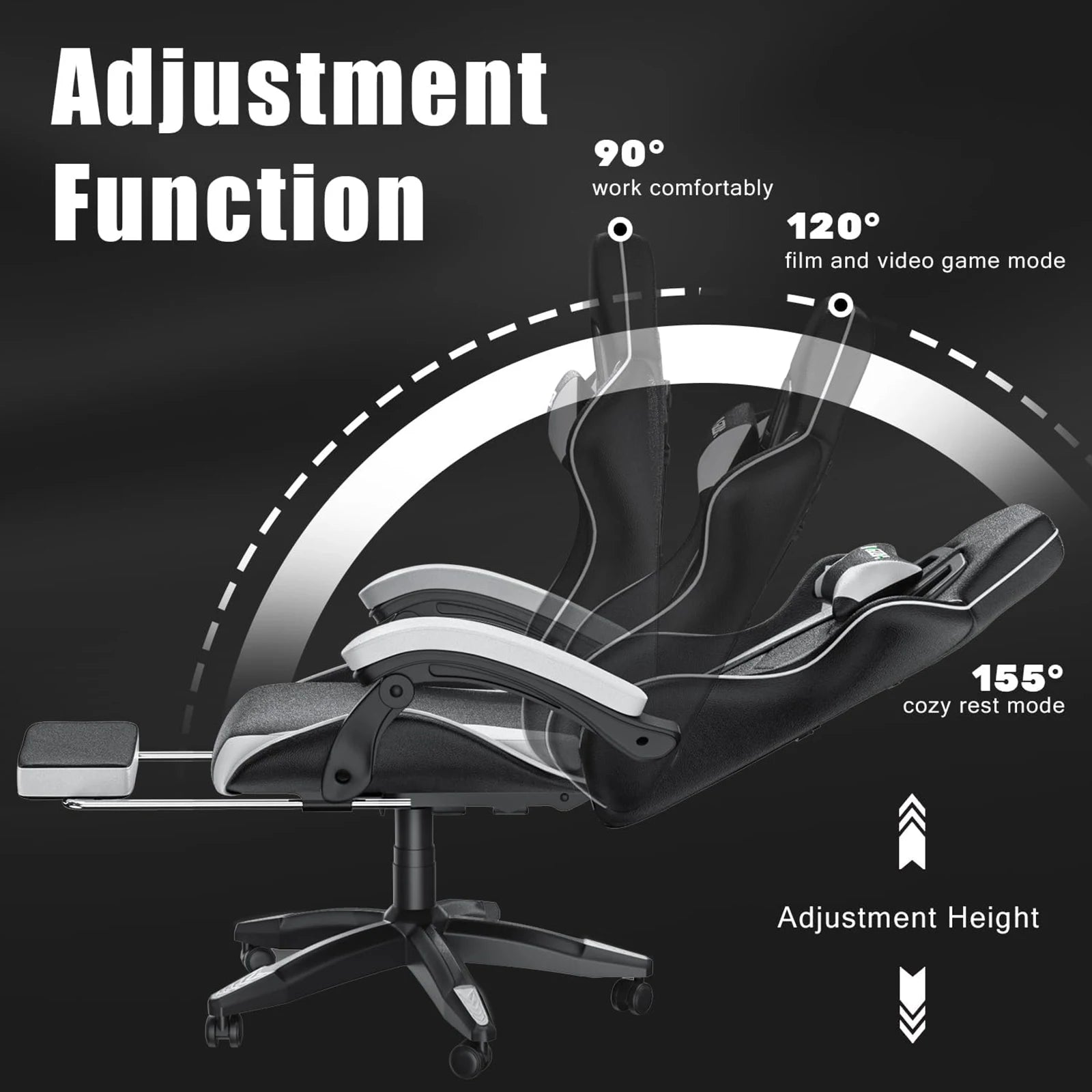 Ergonomic Gaming Chair with Lumbar Support