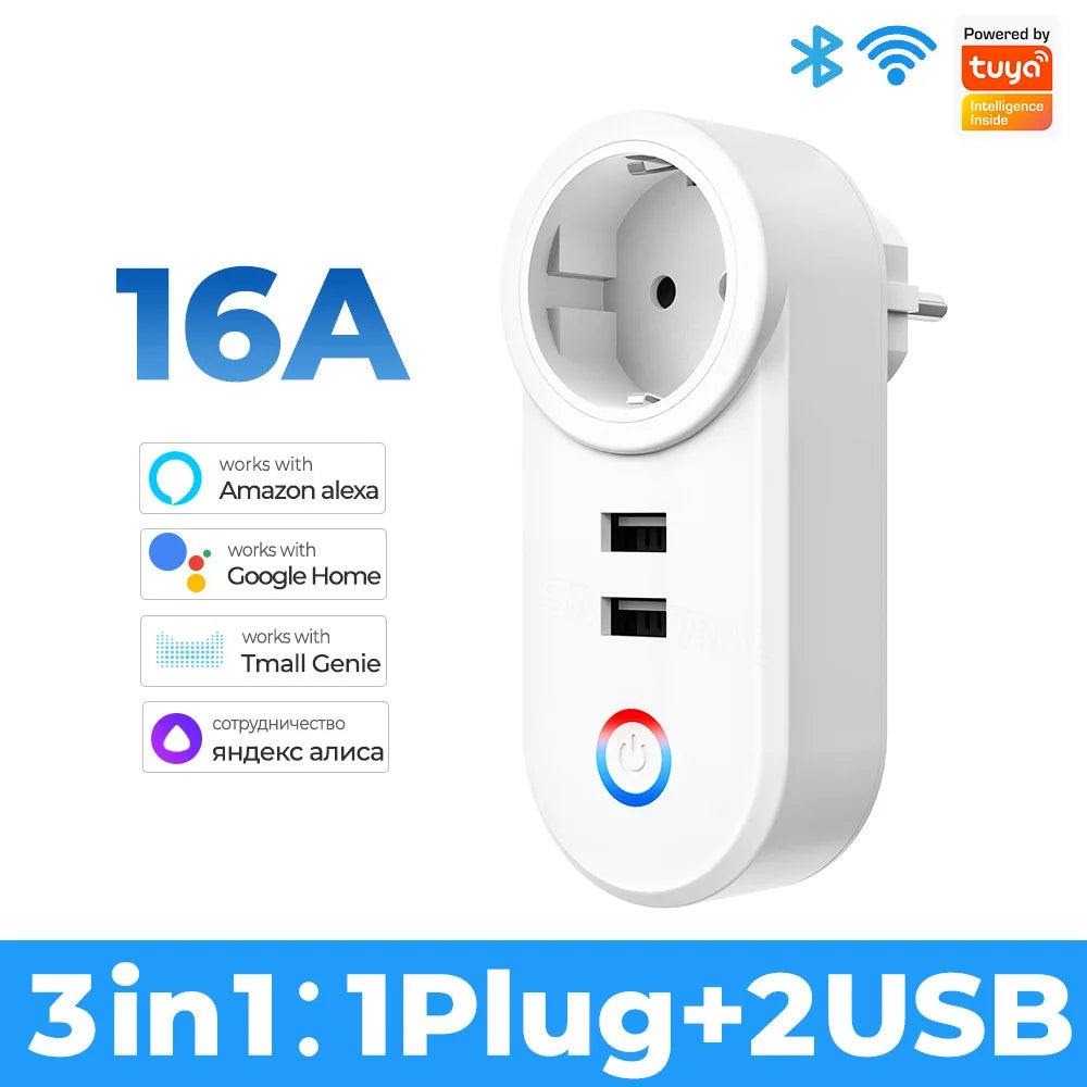 16A Wi-Fi Smart Socket with USB