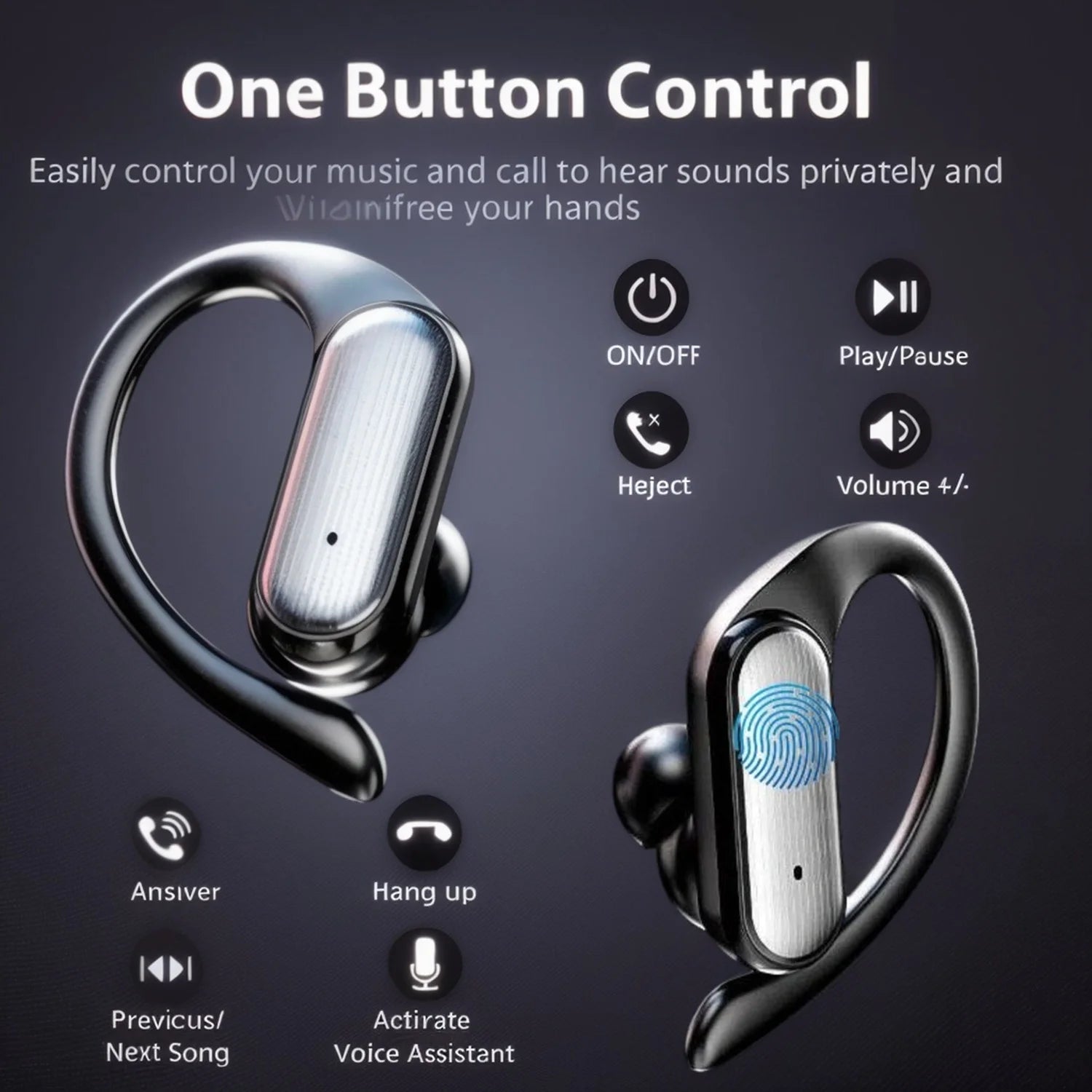 HiFi HD Call Wireless Earbuds Black