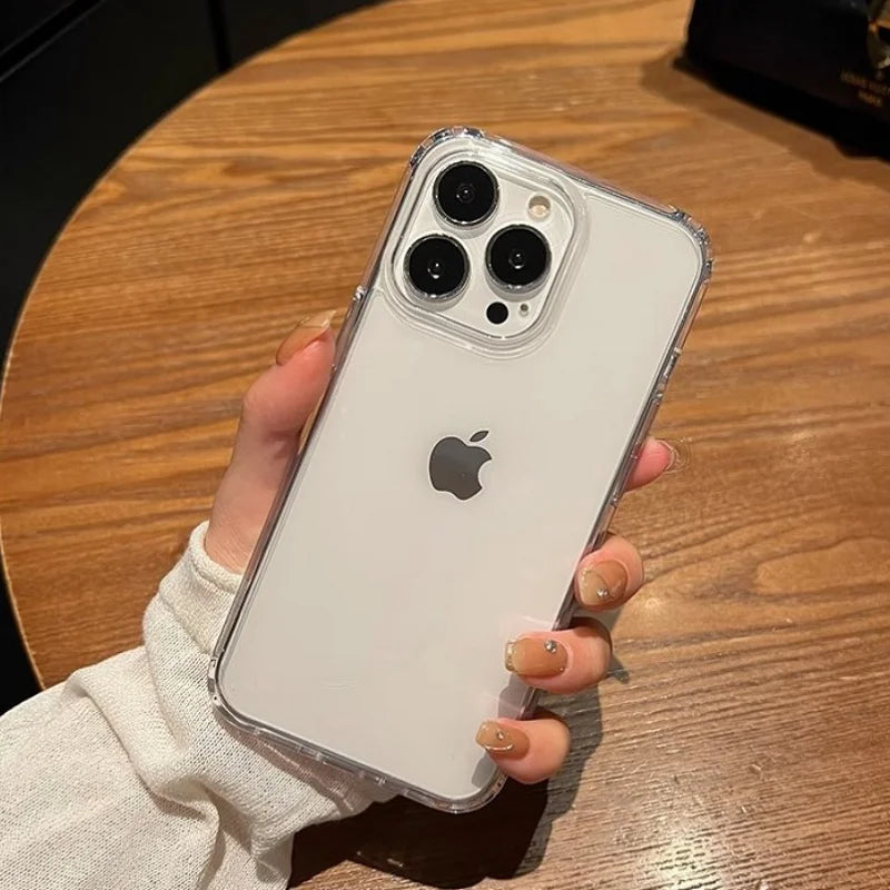 Luxury Transparent Soft Acrylic Phone Case For iPhone 16