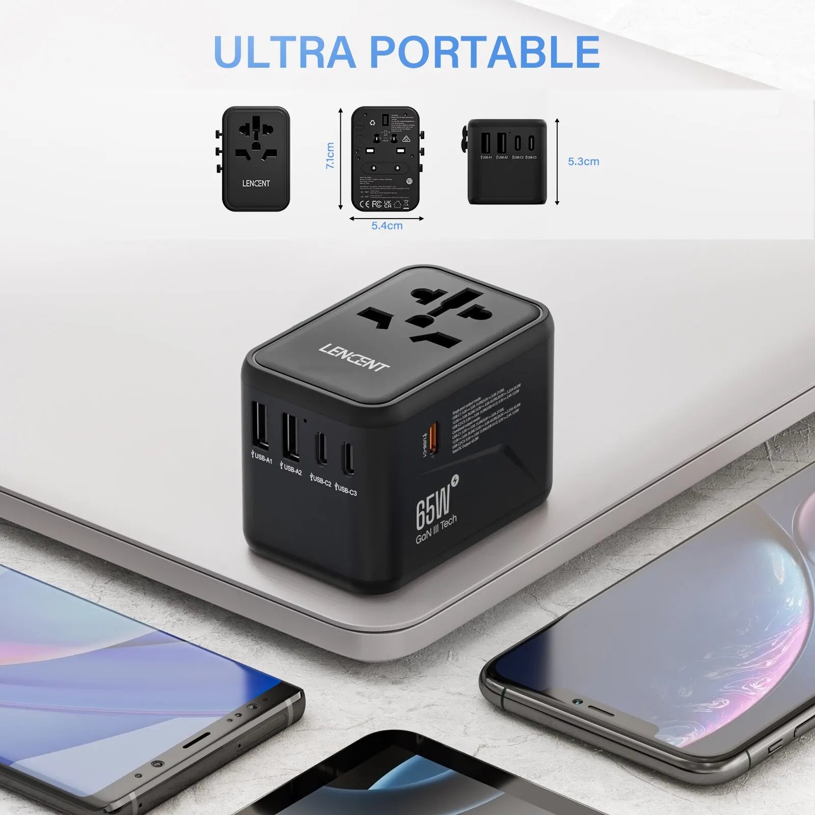 GaN Fast Travel Adapter 100W