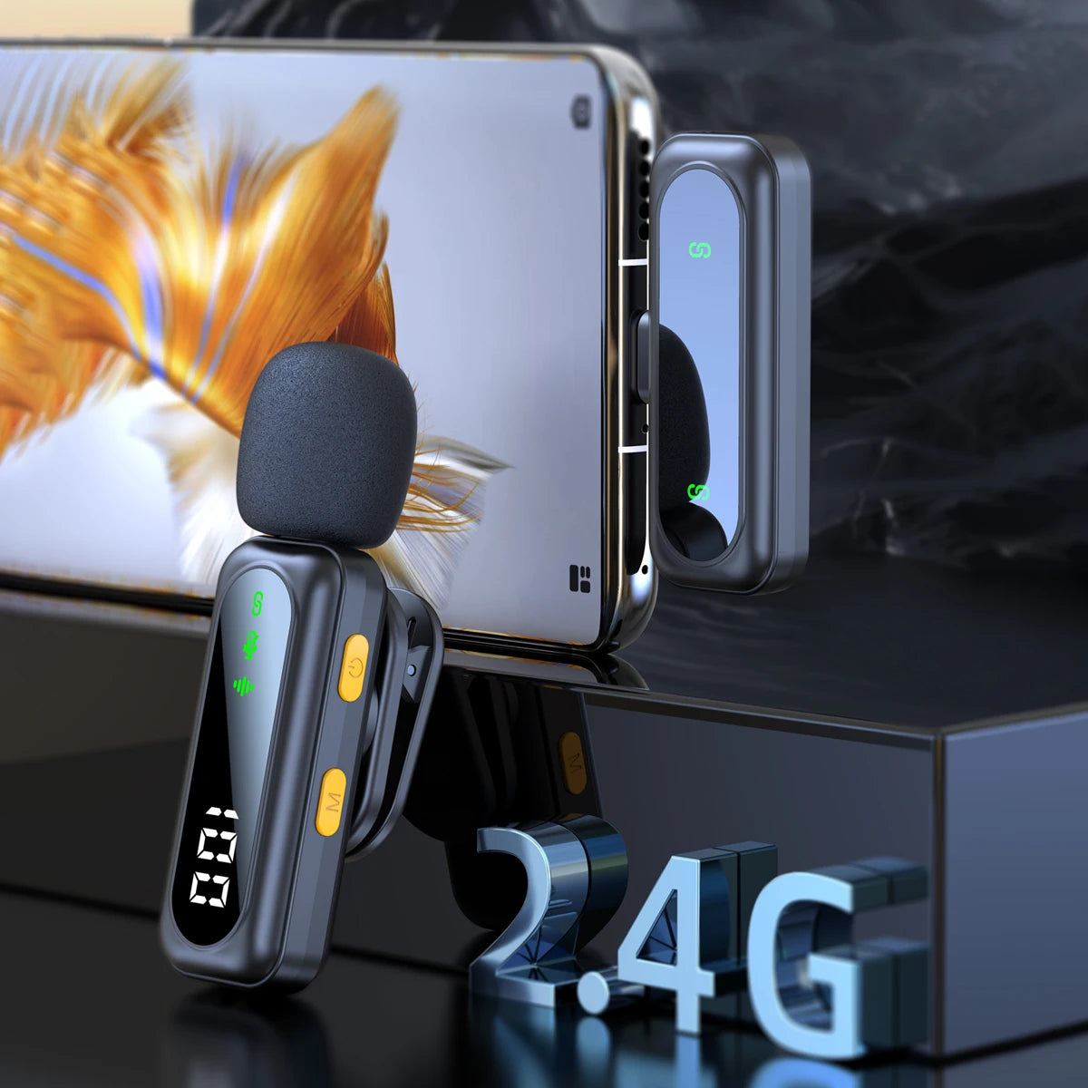 Wireless Lavalier Lapel Microphone with Noise Reduction