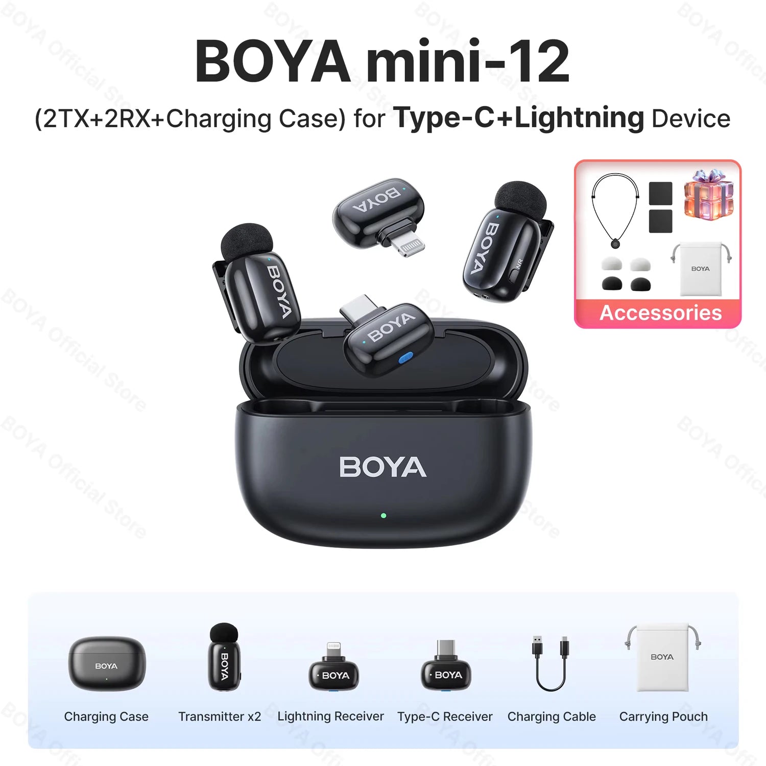 Mini Wireless Lavalier Mic for iPhone