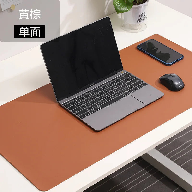 Large White PU Leather Gaming Mousepad