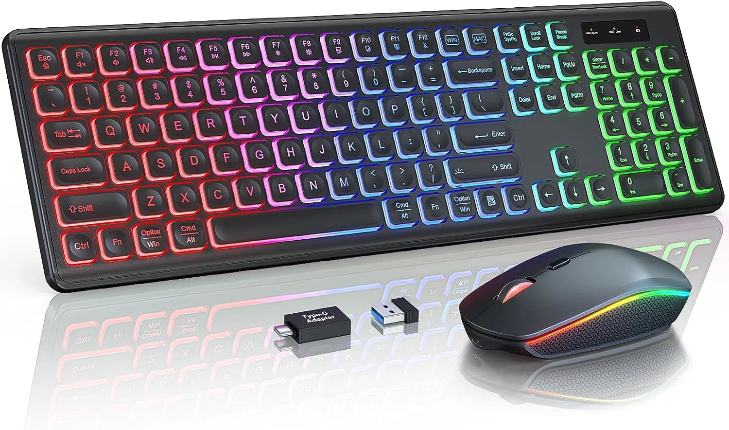 RGB Wireless Rechargeable Keyboard Combo