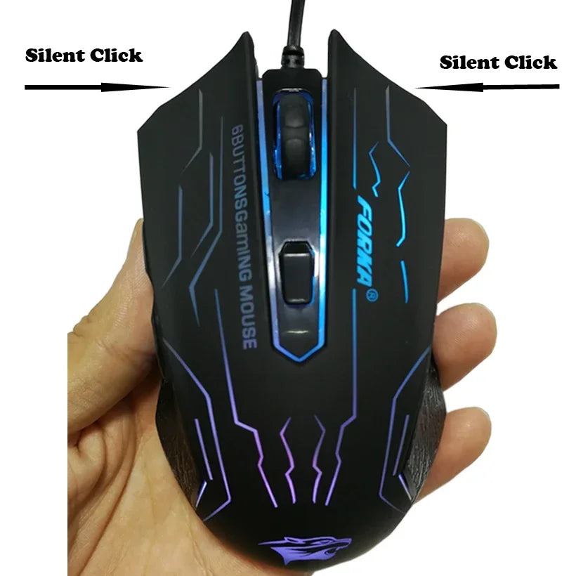 Silent Click 3200DPI Gaming Mouse