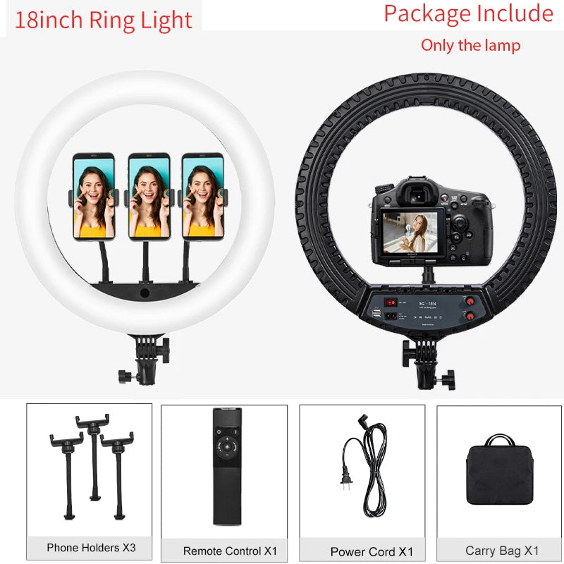 18 Inch Ring Light with Tripod Stand 3000-5800K