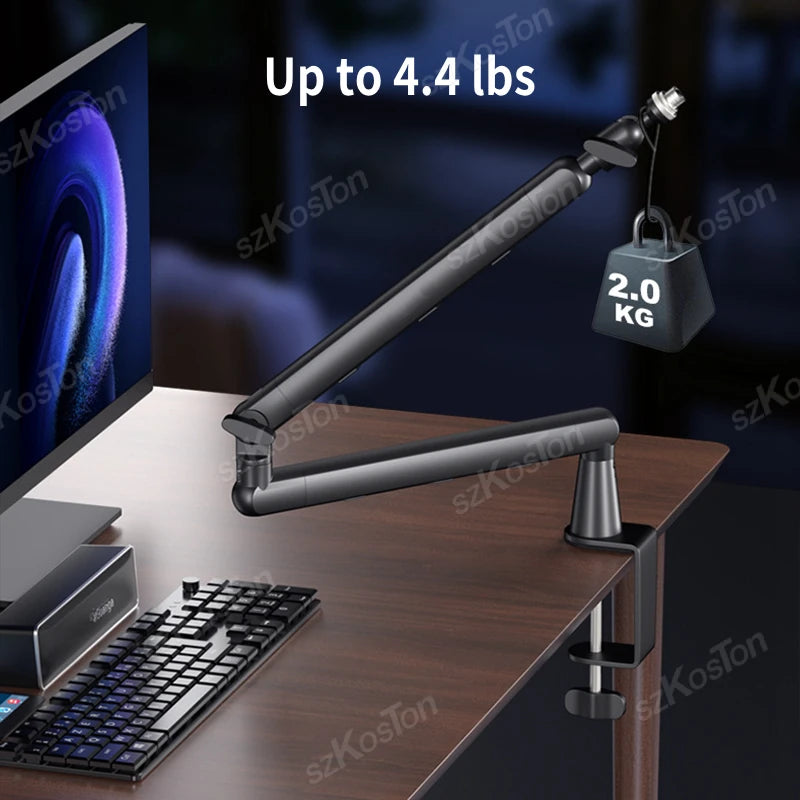Adjustable Cable-Managed Microphone Stand