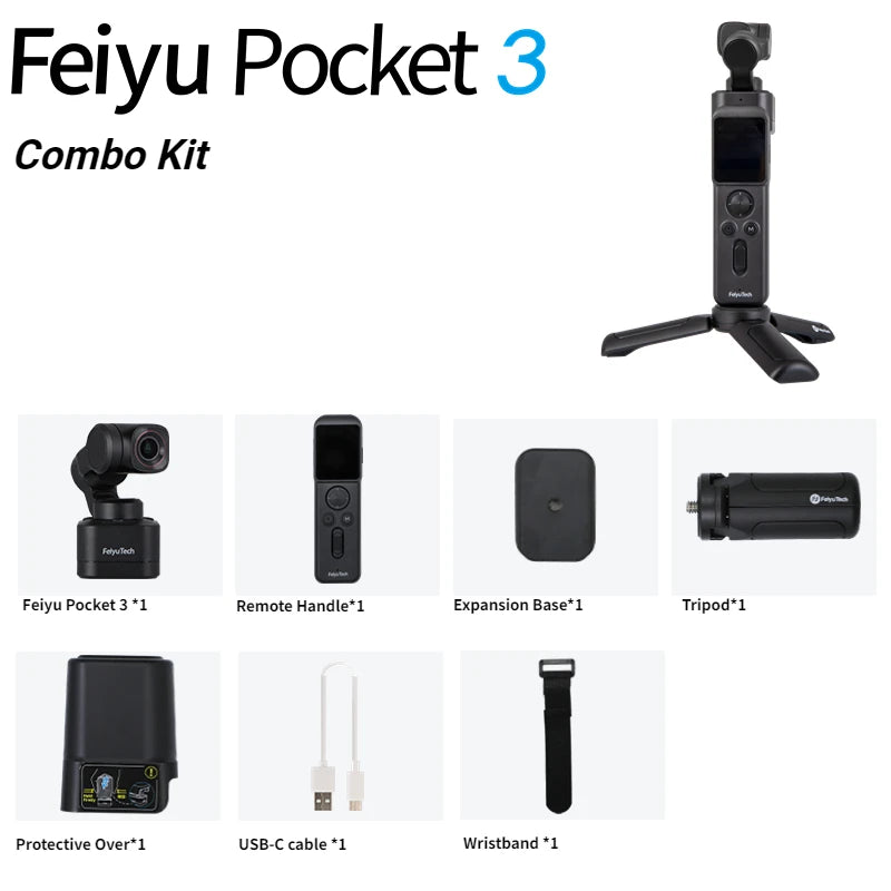 4K60fps Detachable 3-Axis Stabilizer