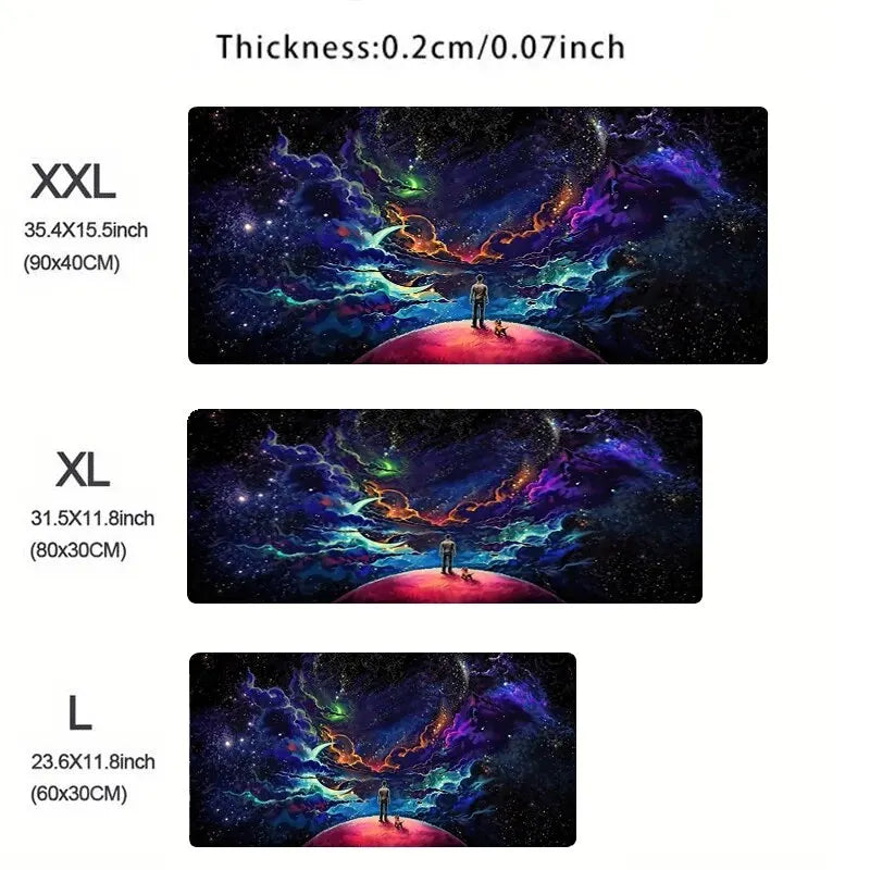 900x400 Anti-Slip Desktop Mat Dark