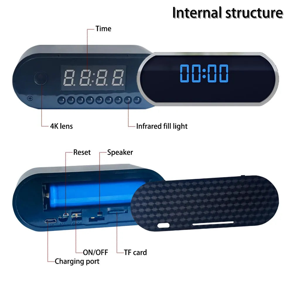Night Vision Clock DVR Camera