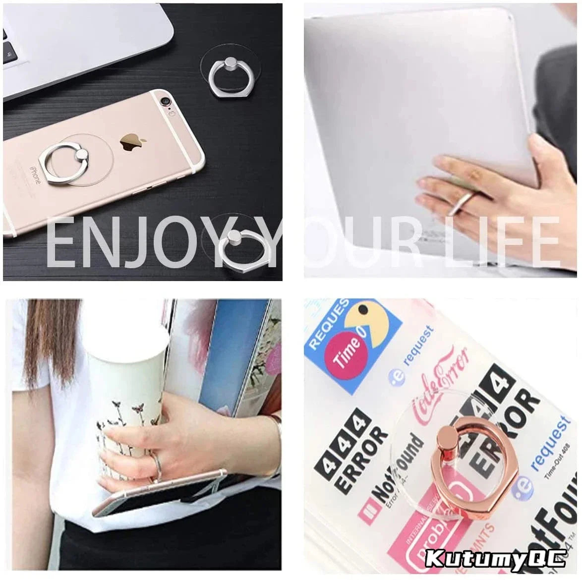 Transparent 360° Phone Ring Kickstand