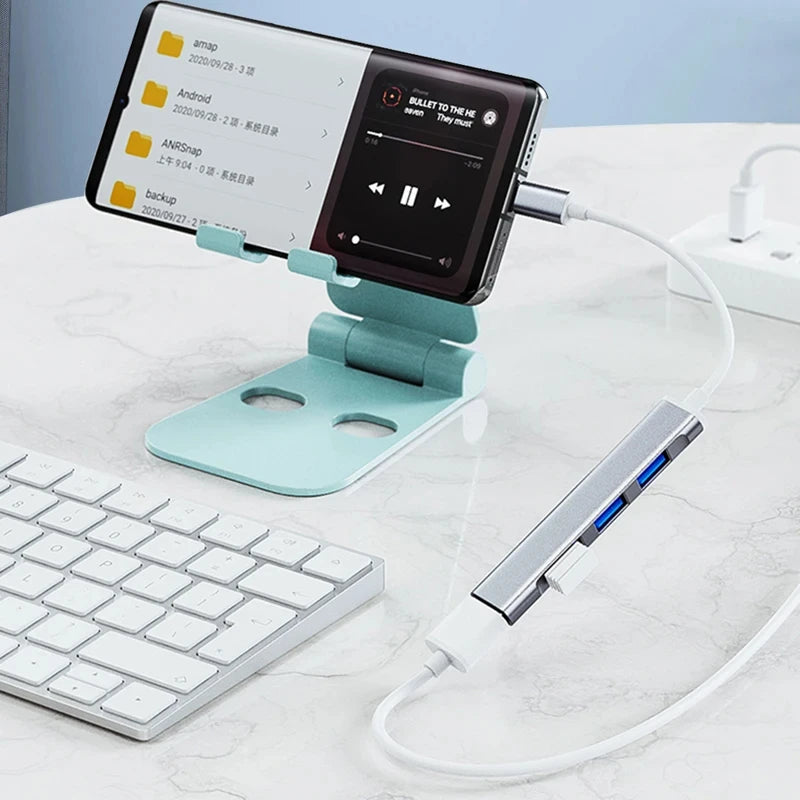 4-in-1 Type-C USB Hub Adapter