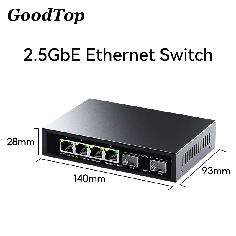 4-Port 2.5Gb Fanless Network Switch