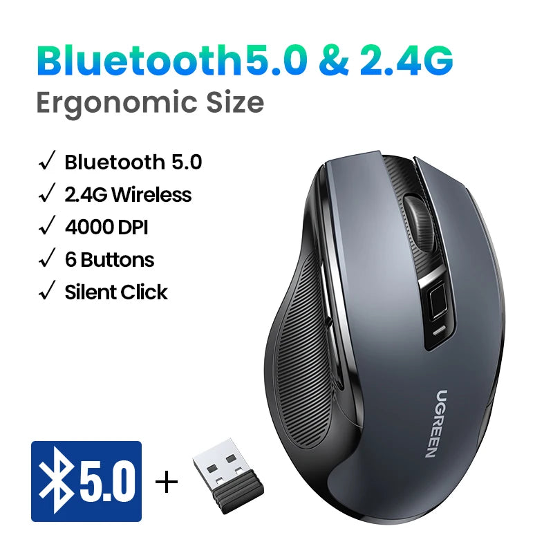 Quiet Wireless 4000DPI Mouse