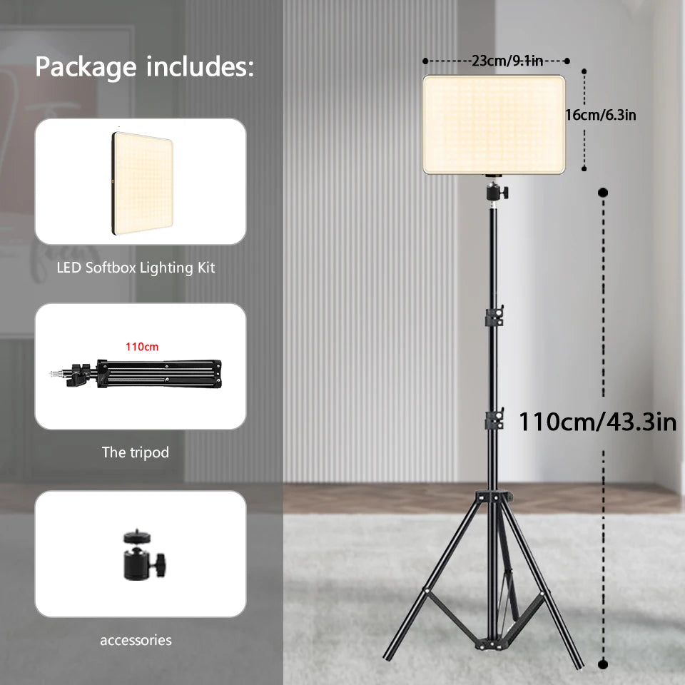 LED Video Conference Light with Tripod